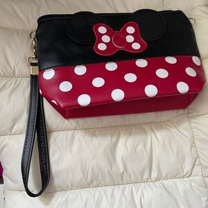 Minnie Mouse Polka Dot Wristlet Clutch